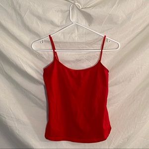 women’s red cotton tank top